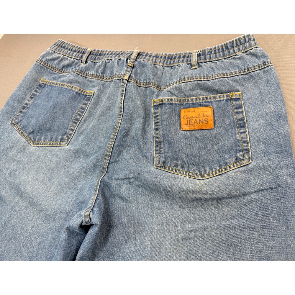 Vintage Haband Casual Joe Elastic Waist Jeans Light Wash Dadcore | Men's 42x28